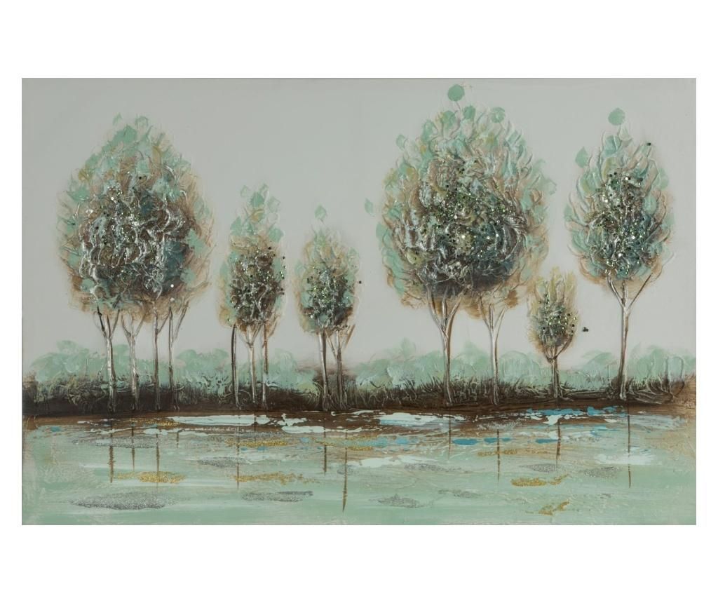 Tablou Trees 60×90 cm – Eurofirany, Verde Eurofirany